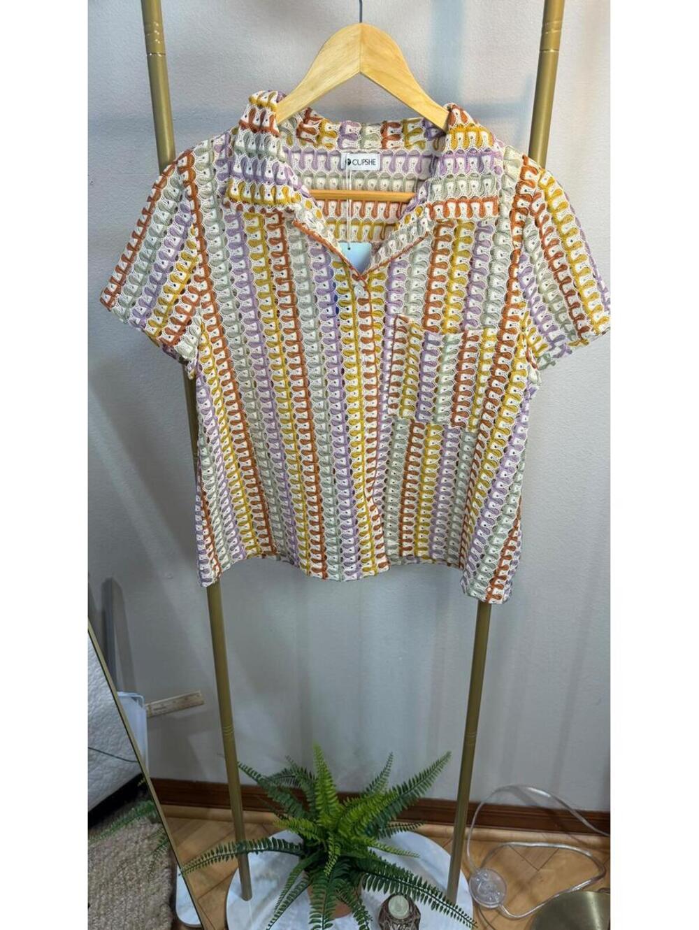 NTW Cupshe Camp Abstract Cover-Up Top